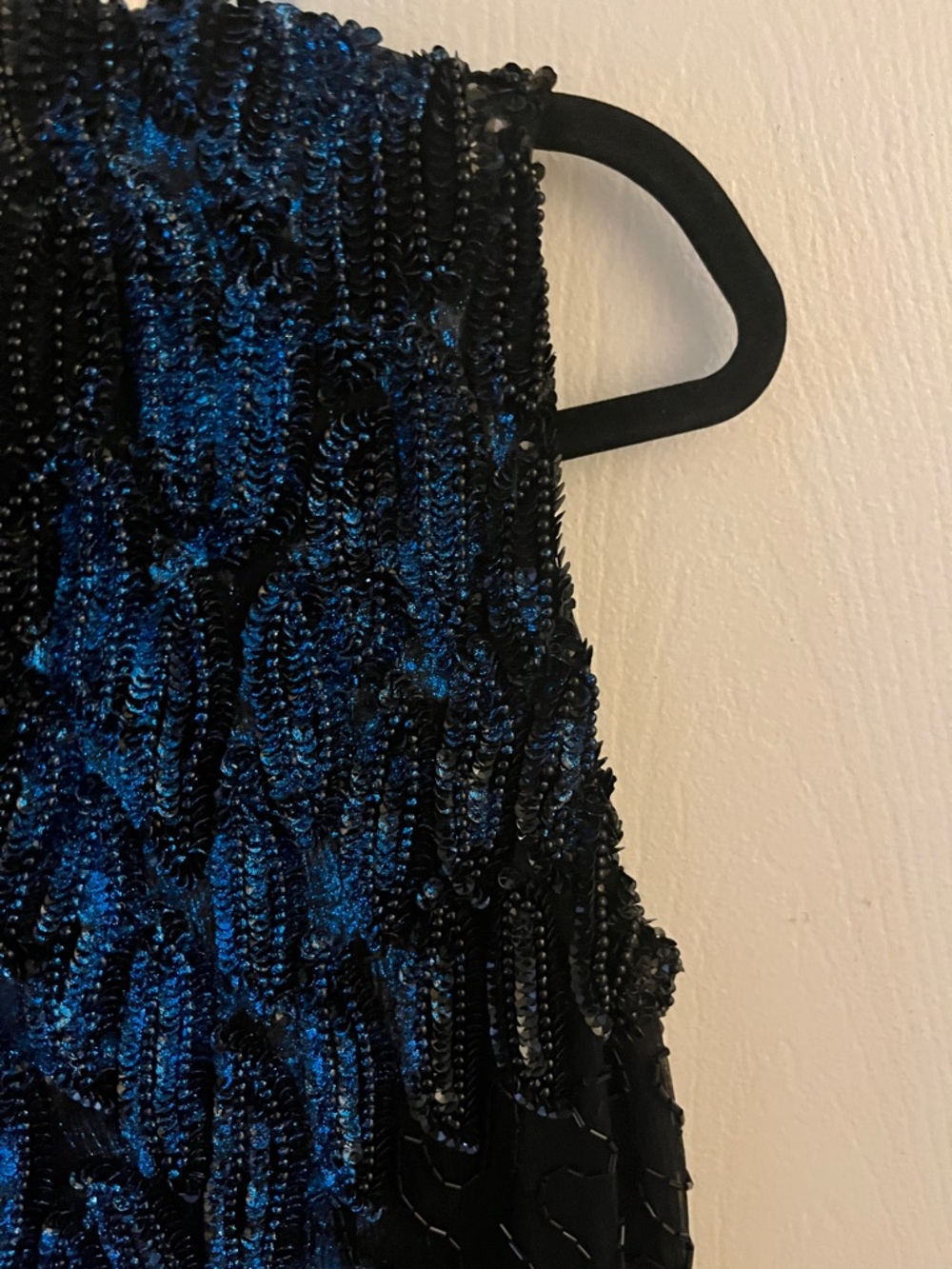 Laurence Kazar Black Sequin Fringe Cocktail Dress - Picture 10 of 14